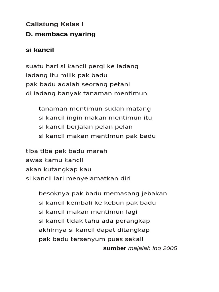 Soal Calistung Kelas 3 SD PDF