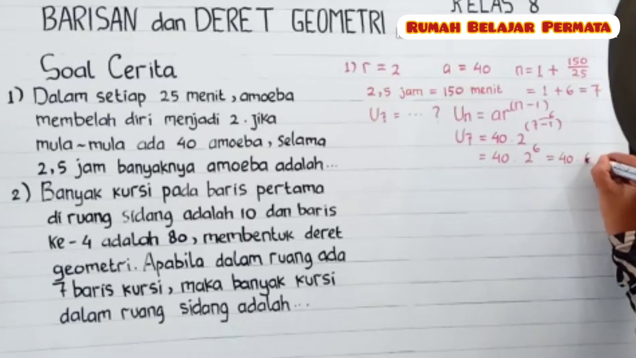 Contoh Soal Cerita Barisan Aritmatika Dan Penyelesaiannya